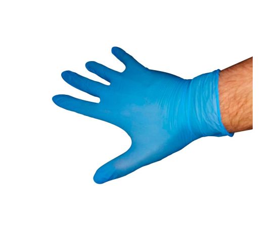 Перчатки нитрил. L Benovy, голубые, 100 шт/упак.